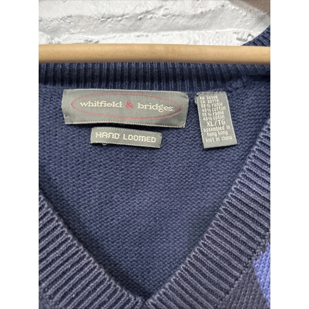 Whitfield Bridges Hand Loomed Men's Sweater‎ Vest. Size Extra Large.